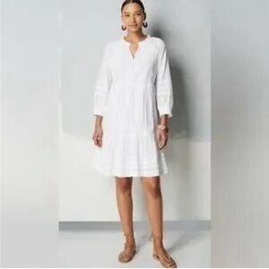 J Jill NWOT White tiered Dress